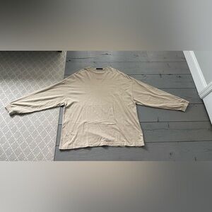 Essentials Men's Oatmeal Long Sleeve Shirt L